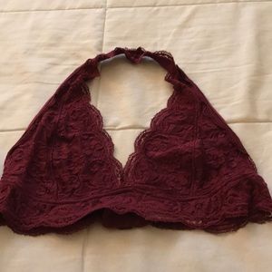 Lace halter bralette